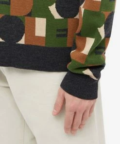 Drole De Monsieur Drôle De Monsieur Geo Print Crew Knit -Outlet Sweaters Store 17 10 2022 LL A PO115 WO009 KK 5 1