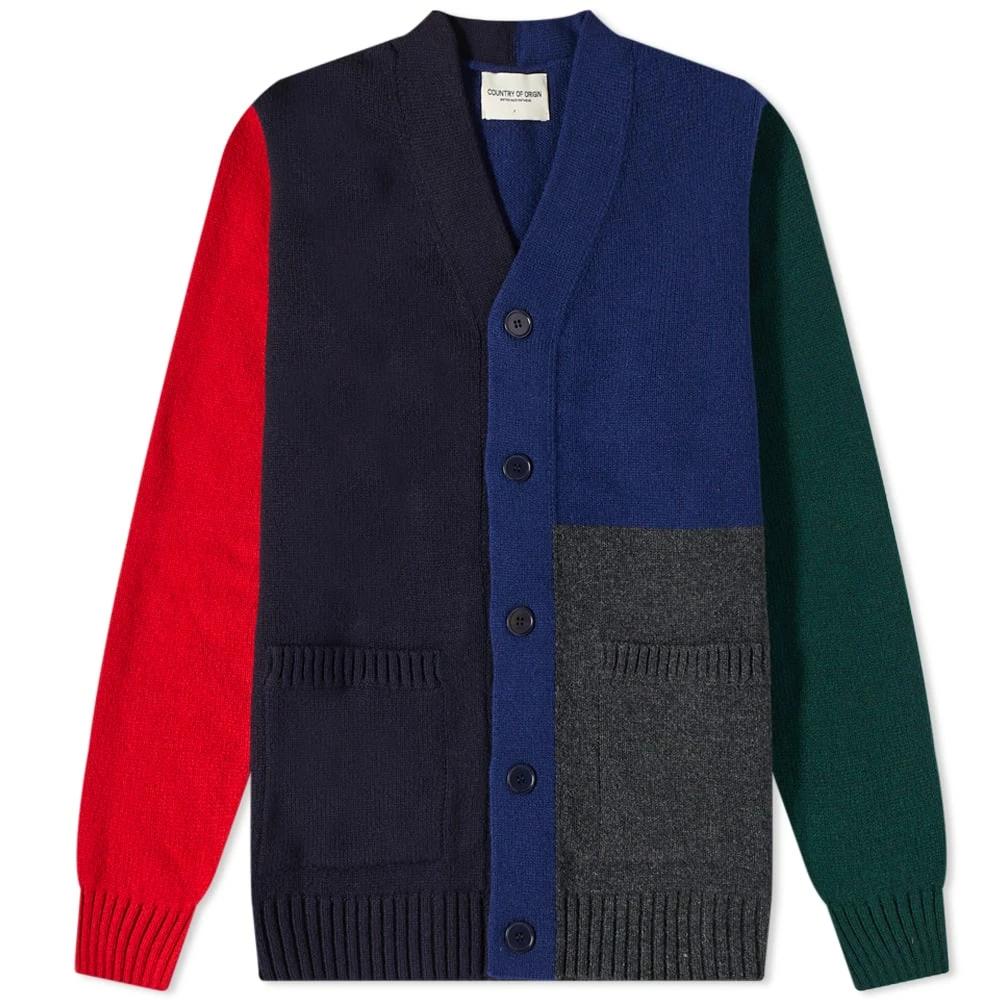 Country Of Origin Multi Colour Block Cardigan 1 Country Of Origin Multi Colour Block Cardigan