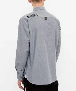 AAPE By A Bathing Ape AAPE Oxford Cotton Shirt 10 AAPE By A Bathing Ape AAPE Oxford Cotton Shirt -Outlet Sweaters Store 17 11 2021 SI AAPSTM8384XXHBKX 8 1