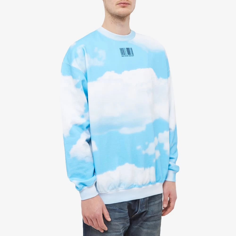 VTMNTS Sky Print Barcode Sweat 2 VTMNTS Sky Print Barcode Sweat - Image 2