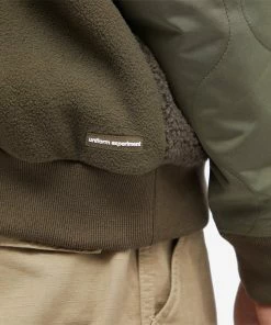 Uniform Experiment Mixed Fleece Crew Sweat -Outlet Sweaters Store 17 12 2022 UK UE 222015 KHA 10 1