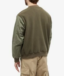 Uniform Experiment Mixed Fleece Crew Sweat -Outlet Sweaters Store 17 12 2022 UK UE 222015 KHA 8 1