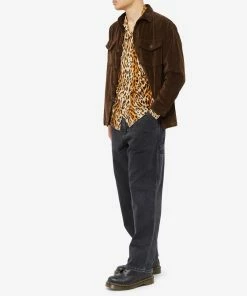 Wacko Maria Long Sleeve Type 2 Leopard Hawaiian Shirt -Outlet Sweaters Store 17 12 2022 WB 22FW WMS HI07 BR m8 1