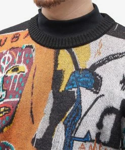 Wacko Maria Jean-Michel Basquiat Crew Knit 9 Wacko Maria Jean-Michel Basquiat Crew Knit -Outlet Sweaters Store 17 12 2022 WO BASQUIAT WM KN02 ON 10 1