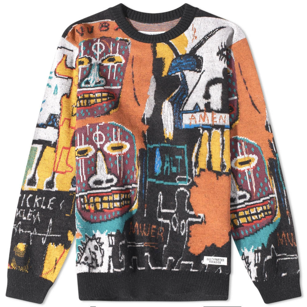 Wacko Maria Jean-Michel Basquiat Crew Knit 1 Wacko Maria Jean-Michel Basquiat Crew Knit