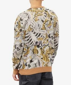 Wacko Maria X Time Lehi Type 2 Jacquard Cardigan -Outlet Sweaters Store 17 12 2022 WY 22FW WMK KN17 YL 7 1