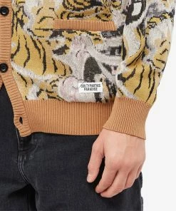 Wacko Maria X Time Lehi Type 2 Jacquard Cardigan -Outlet Sweaters Store 17 12 2022 WY 22FW WMK KN17 YL 9 1