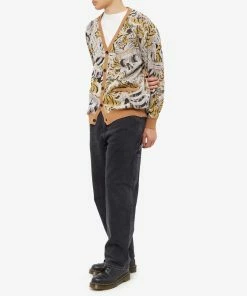 Wacko Maria X Time Lehi Type 2 Jacquard Cardigan -Outlet Sweaters Store 17 12 2022 WY 22FW WMK KN17 YL m8 1