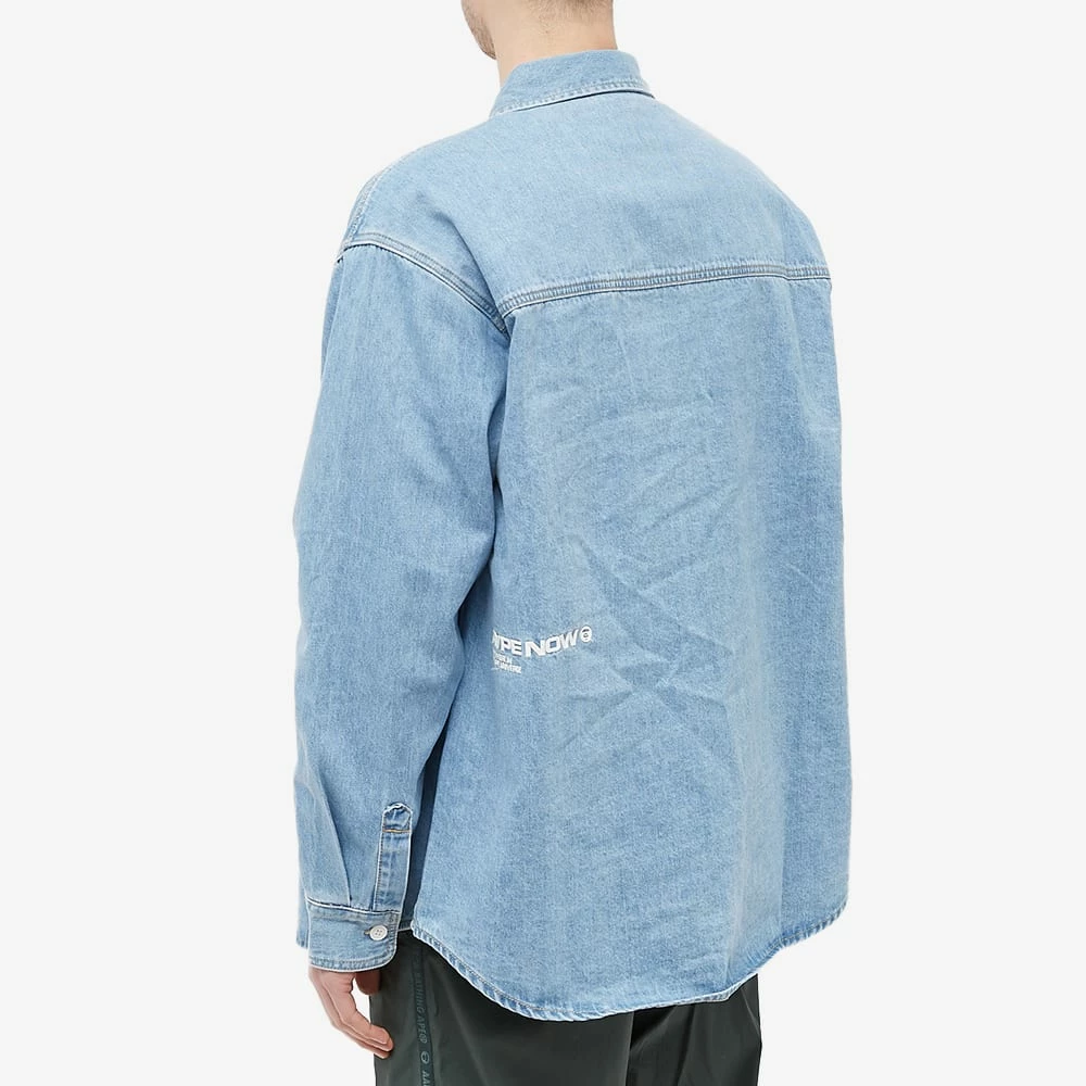 AAPE By A Bathing Ape AAPE AAPE Now Denim Shirt 3 AAPE By A Bathing Ape AAPE AAPE Now Denim Shirt - Image 3