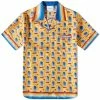 Casablanca L'Arche De Jour Short Sleeve Silk Shirt