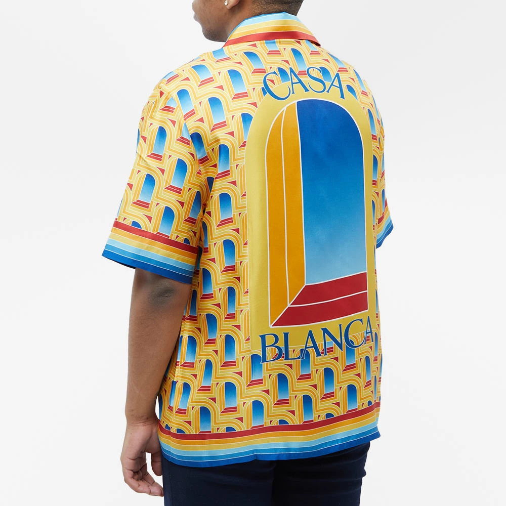 Casablanca L'Arche De Jour Short Sleeve Silk Shirt 3 Casablanca L'Arche De Jour Short Sleeve Silk Shirt - Image 3