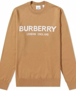 Burberry Fennel Logo Intarsia Knit