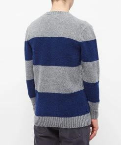 Country Of Origin Eskimo Fleece Stripe Crew Knit 7 Country Of Origin Eskimo Fleece Stripe Crew Knit -Outlet Sweaters Store 18 10 2022 LL COO 202105 GYNG 3 1