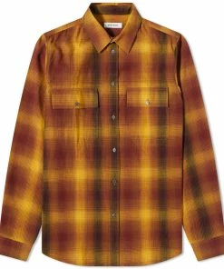 Wood Wood Avenir Gradient Check Overshirt