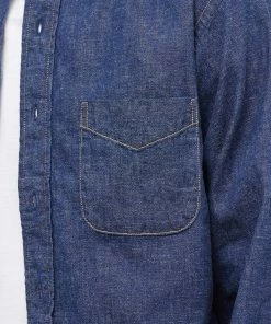 OrSlow Button Down Denim Shirt -Outlet Sweaters Store 18 12 2022 JD 01 8012 81 10 1