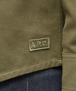 A.P.C. Theodore Canvas Overshirt -Outlet Sweaters Store 19 01 23 TC COGBJ H12542 JAA 10 1