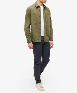 A.P.C. Theodore Canvas Overshirt -Outlet Sweaters Store 19 01 23 TC COGBJ H12542 JAA m9 1
