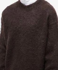 Auralee Brushed Mohair Crew Knit 9 Auralee Brushed Mohair Crew Knit -Outlet Sweaters Store 19 10 2022 ml a22ap01km dbr 10