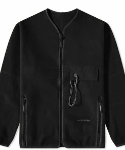 And Wander Wool Fleece Cardigan