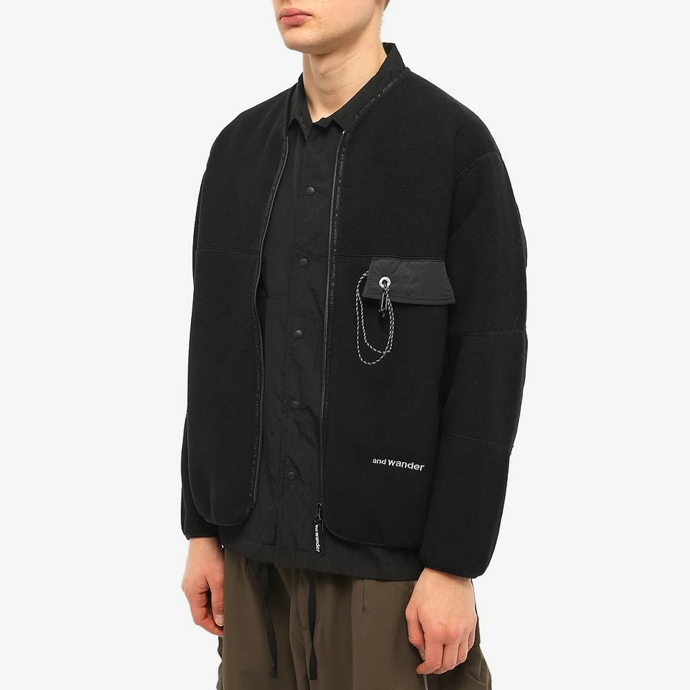 And Wander Wool Fleece Cardigan 2 And Wander Wool Fleece Cardigan - Image 2