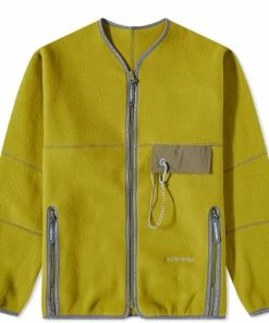 And Wander Wool Fleece Cardigan