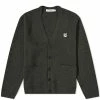 Maison Kitsune Grey Fox Head Patch Relaxed Cardigan