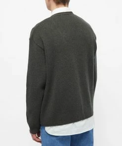 Maison Kitsune Grey Fox Head Patch Relaxed Cardigan -Outlet Sweaters Store 19 11 2022 LL JM00518KT1006 P395 3 1