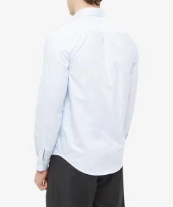 Maison Kitsune Maison Kitsuné Tricolor Fox Patch Classic Shirt -Outlet Sweaters Store 19 12 2022 ML FM00400WC2010 P410 8 1