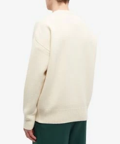 AMI Tonal Large A Heart Crew Knit -Outlet Sweaters Store 20 01 2023 LL UKS002 018 715 3 1