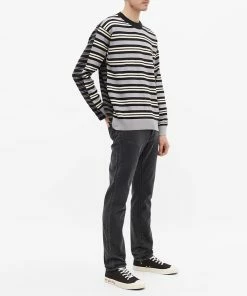 Kenzo Striped Crest Logo Crew Knit -Outlet Sweaters Store 20 09 2022 ll fc65pu3373cc96 m4