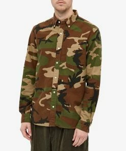Beams Plus Button Down Camo Shirt -Outlet Sweaters Store 20 10 2021 JD 3811 0200 139 90 7 1
