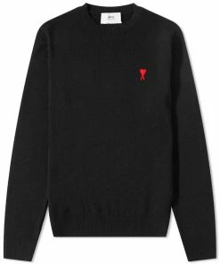 AMI Small A Heart Crew Knit