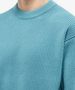 Auralee Rib Crew Knit 9 Auralee Rib Crew Knit -Outlet Sweaters Store 20 10 2022 LL A22AP02RK BLU 5 1
