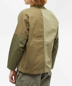 FDMTL Boro Patchwork Cardigan -Outlet Sweaters Store 20 11 2022 NS TP31B KHK 8 1