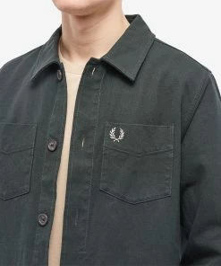 Fred Perry Authentic Wool Blend Shirt -Outlet Sweaters Store 20 12 2022 FN M4660 Q20 10 1