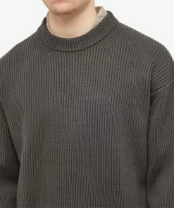 Studio Nicholson Auxil 5 Gauge Fisherman Rib Knit Crew -Outlet Sweaters Store 20 12 2022 SG SNM 956 GPH 10 1