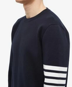 Thom Browne Milano Four Bar Stripe Crew Knit 9 Thom Browne Milano Four Bar Stripe Crew Knit -Outlet Sweaters Store 20 12 2022 TN TB MKA202A 00219 415 10 1