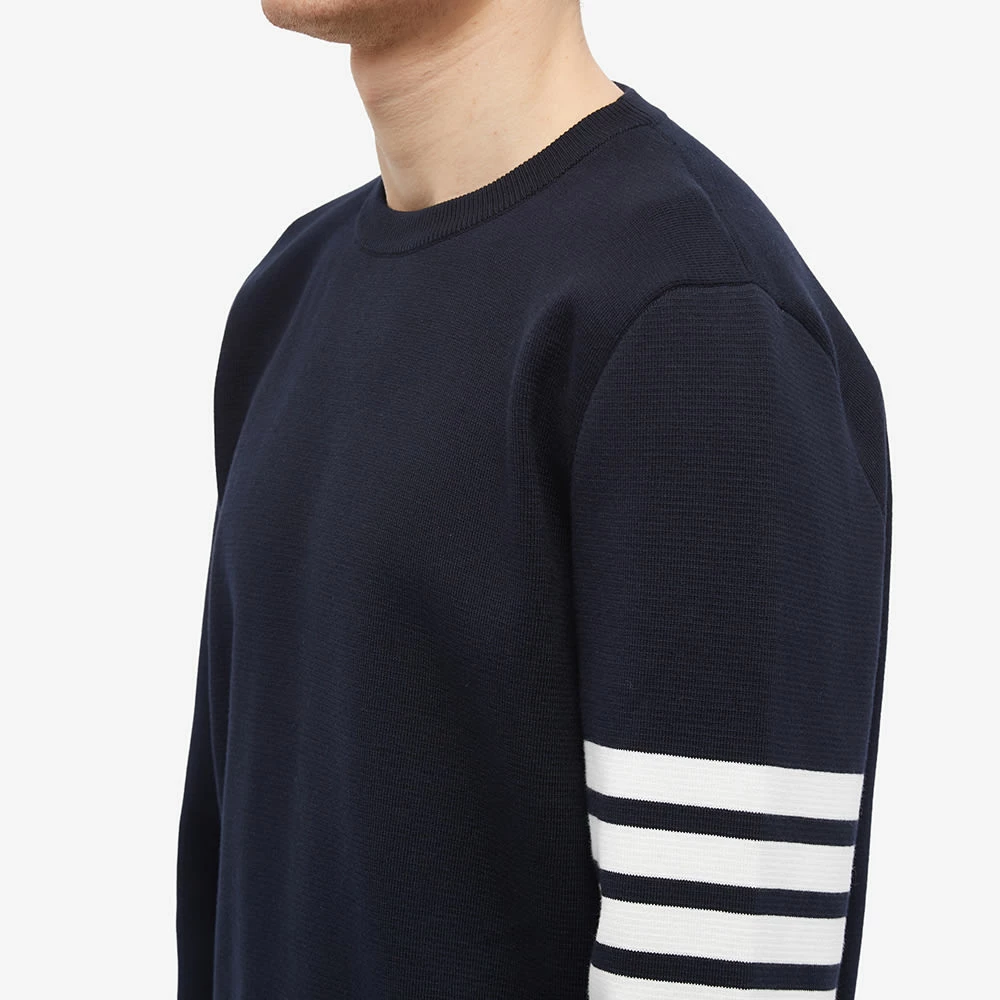 Thom Browne Milano Four Bar Stripe Crew Knit 5 Thom Browne Milano Four Bar Stripe Crew Knit - Image 5