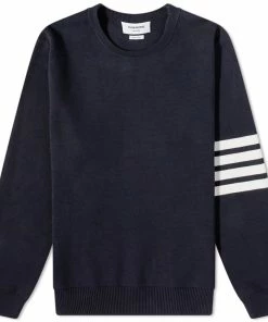 Thom Browne Milano Four Bar Stripe Crew Knit