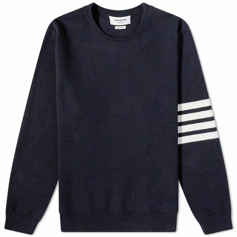Thom Browne Milano Four Bar Stripe Crew Knit 1 Thom Browne Milano Four Bar Stripe Crew Knit