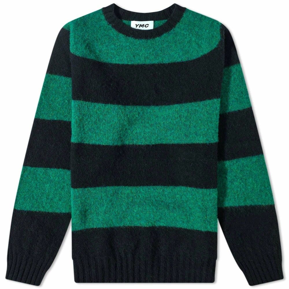YMC Suedehead Stripe Crew Knit 1 YMC Suedehead Stripe Crew Knit