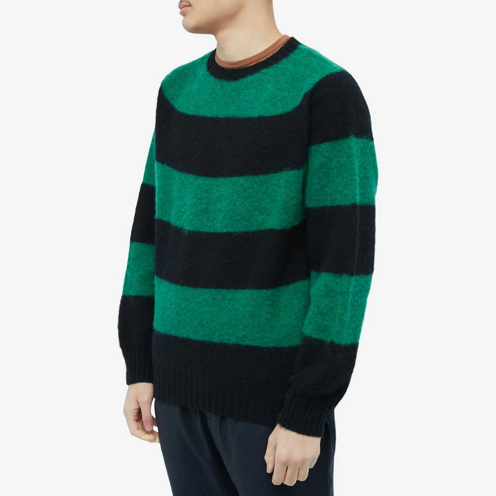 YMC Suedehead Stripe Crew Knit 2 YMC Suedehead Stripe Crew Knit - Image 2
