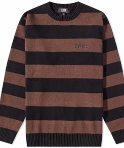 Tired Skateboards Jolt Striped Crew Knit