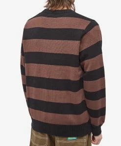 Tired Skateboards Jolt Striped Crew Knit -Outlet Sweaters Store 20 12 2022 si ts00212 brbk 8