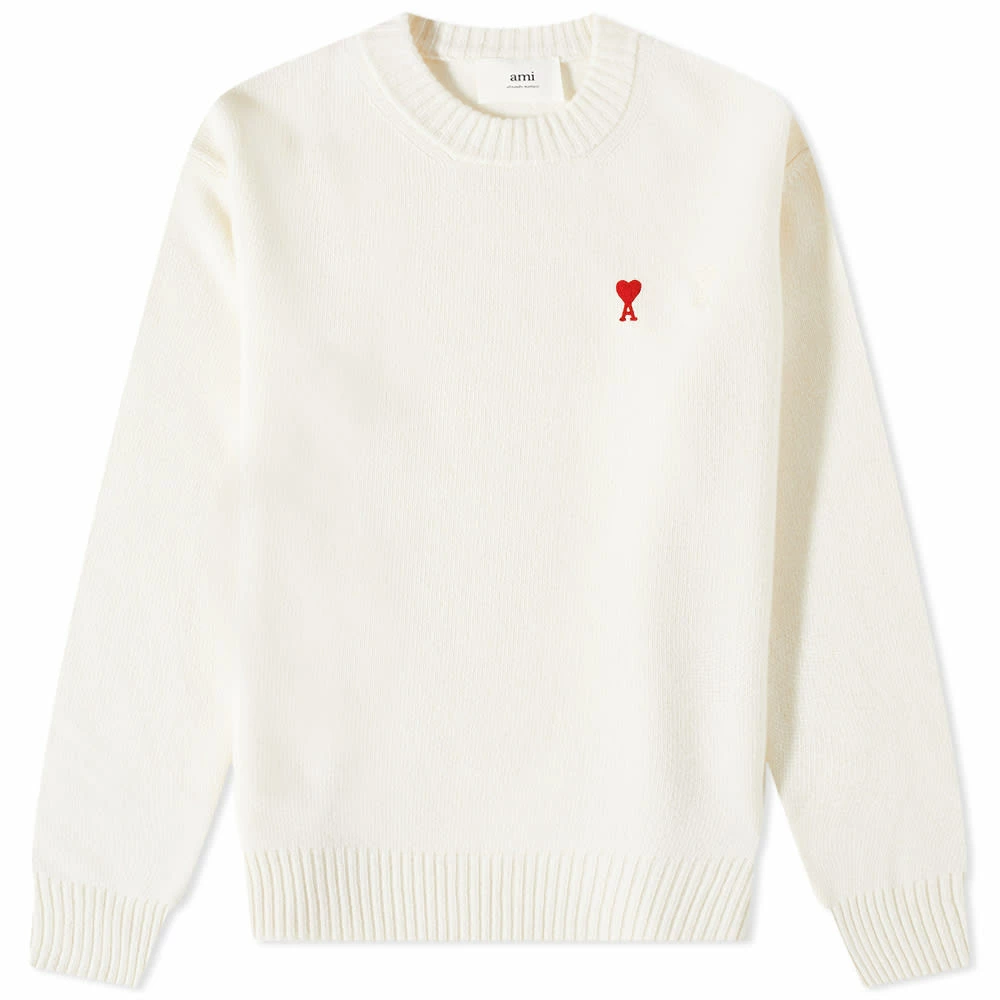 AMI Tonal Small A Heart Crew Knit 1 AMI Tonal Small A Heart Crew Knit