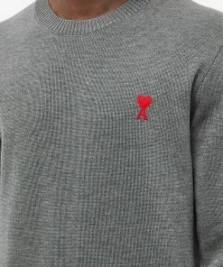 AMI Small A Heart Crew Knit -Outlet Sweaters Store 21 02 2023 BLR HKS001 001 0551 10 1