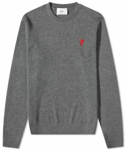 AMI Small A Heart Crew Knit