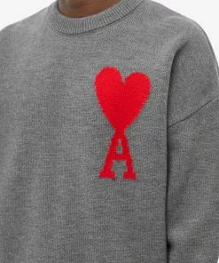 AMI Large A Heart Crew Knit -Outlet Sweaters Store 21 02 2023 BLR UKS002 018 084 10 1