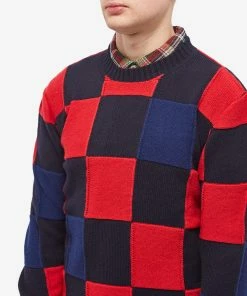 Country Of Origin Check Crew Knit -Outlet Sweaters Store 21 10 2022 jd coo 202201 nyn 10