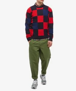 Country Of Origin Check Crew Knit -Outlet Sweaters Store 21 10 2022 jd coo 202201 nyn m9